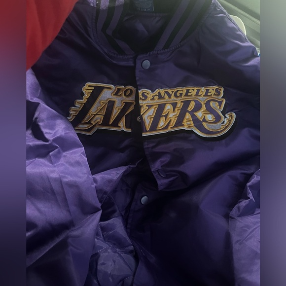 Mens ULTRA GAME NBA Purple Los Angeles Lakers Varsity Jacket 🧥🏀 - Picture 1 of 3